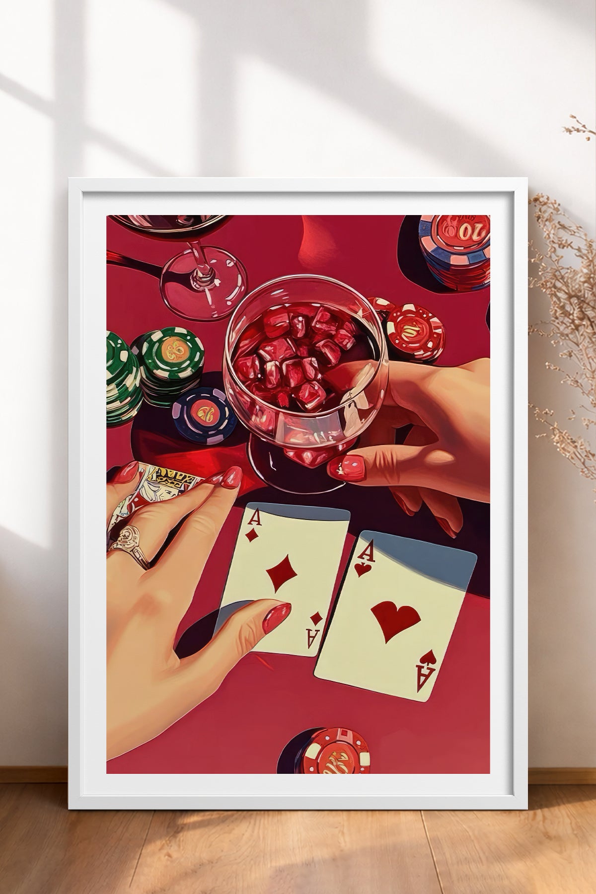HOMEPACK Ahşap Çerçeveli Tablo Çerçeveli Poster Sanatsal Modern Duvar Dekoru TK-918