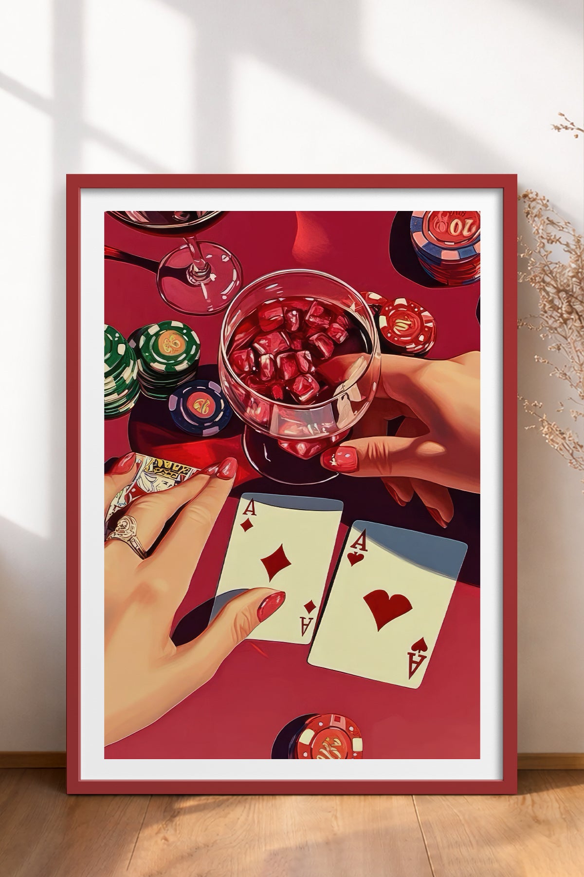 HOMEPACK Ahşap Çerçeveli Tablo Çerçeveli Poster Sanatsal Modern Duvar Dekoru TK-918