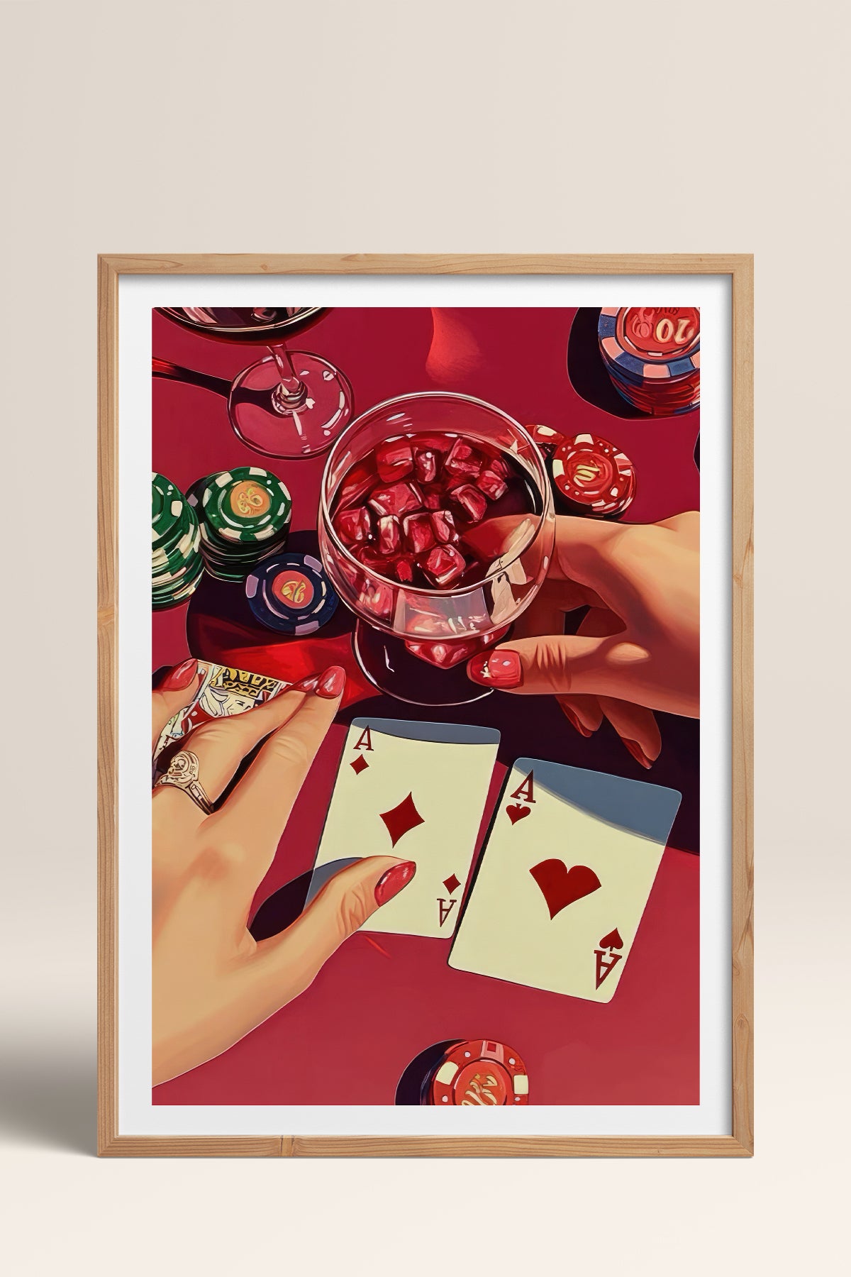 HOMEPACK Ahşap Çerçeveli Tablo Çerçeveli Poster Sanatsal Modern Duvar Dekoru TK-918