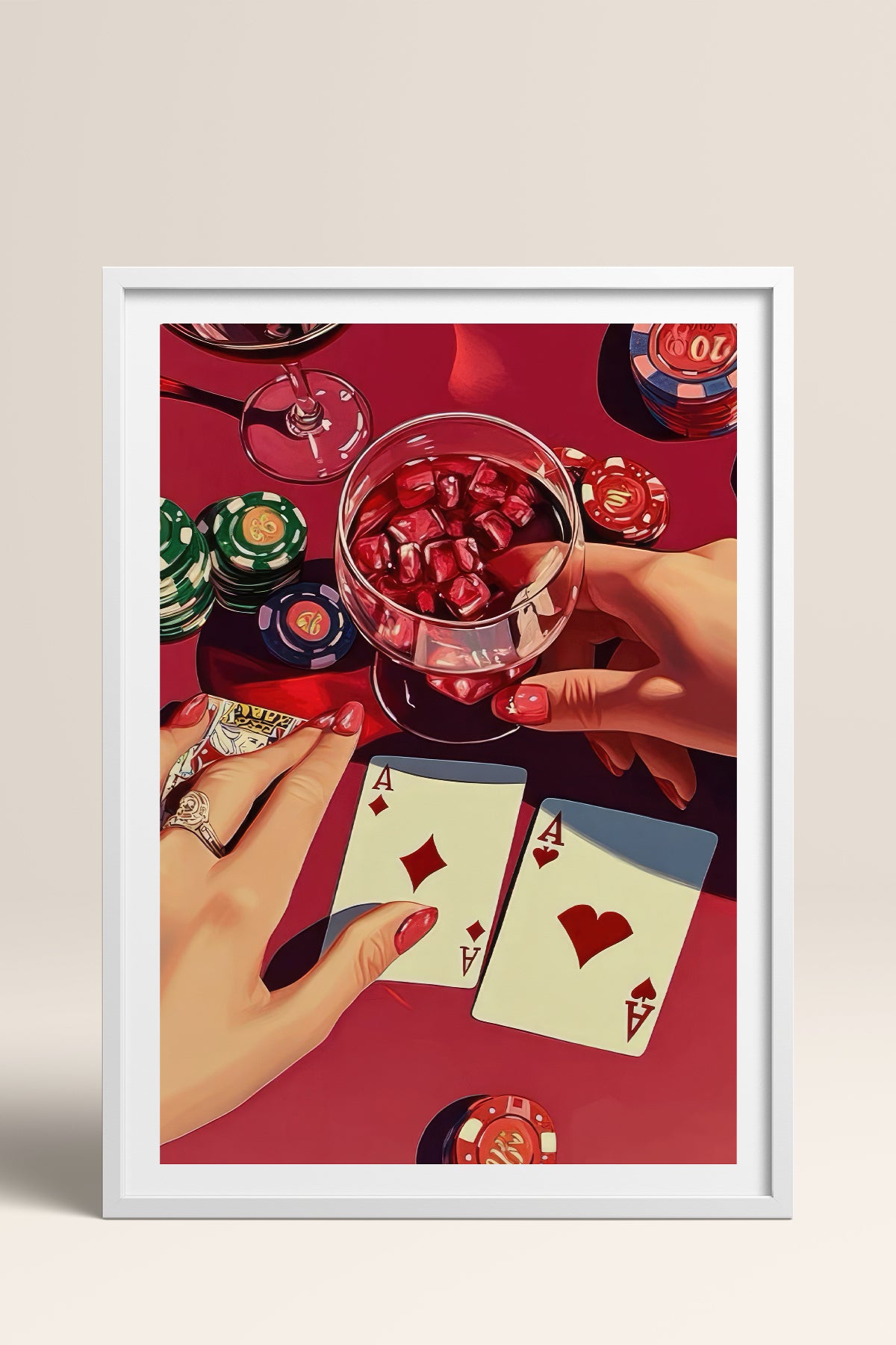 HOMEPACK Ahşap Çerçeveli Tablo Çerçeveli Poster Sanatsal Modern Duvar Dekoru TK-918