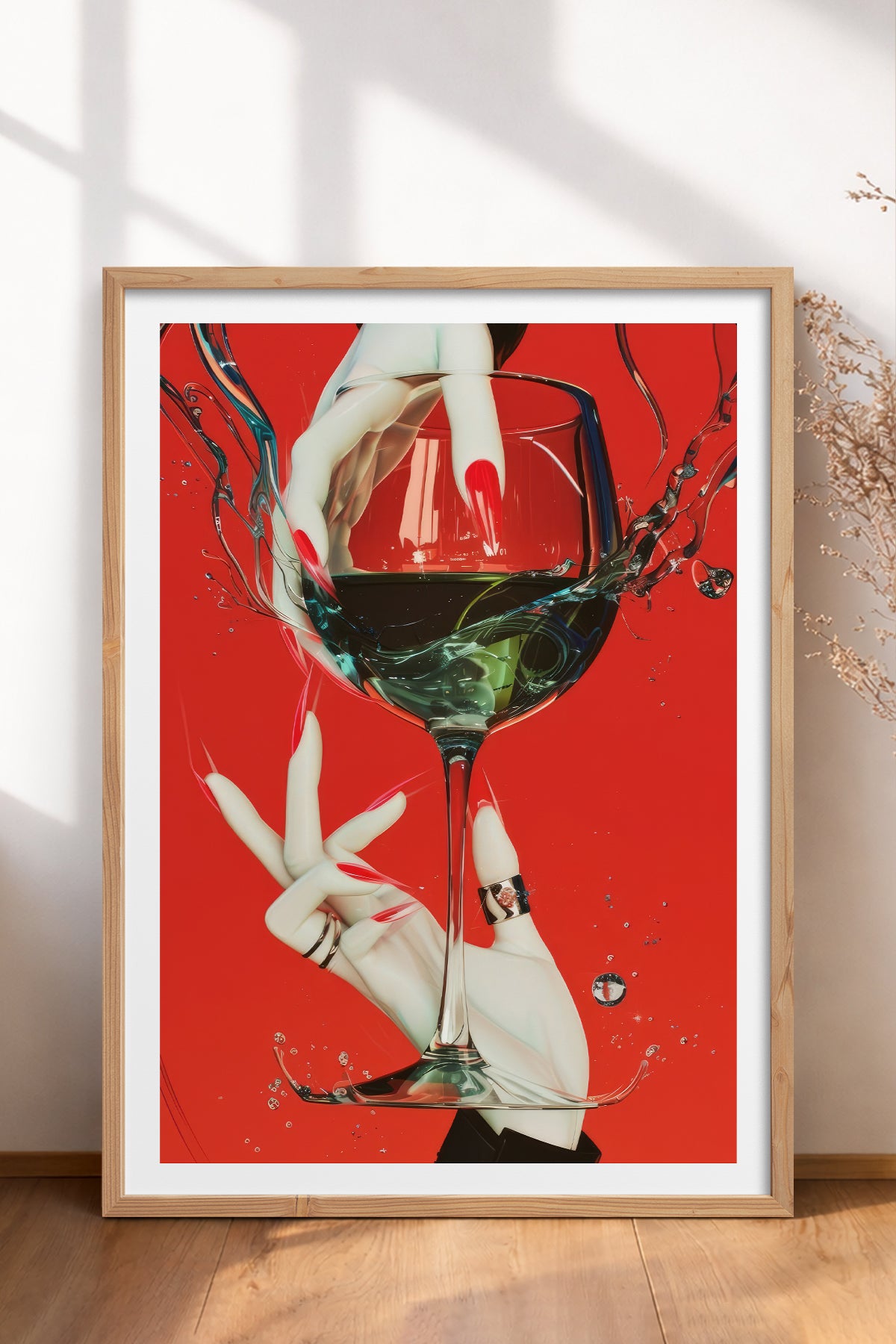 HOMEPACK Ahşap Çerçeveli Tablo Çerçeveli Poster Sanatsal Modern Duvar Dekoru TK-919