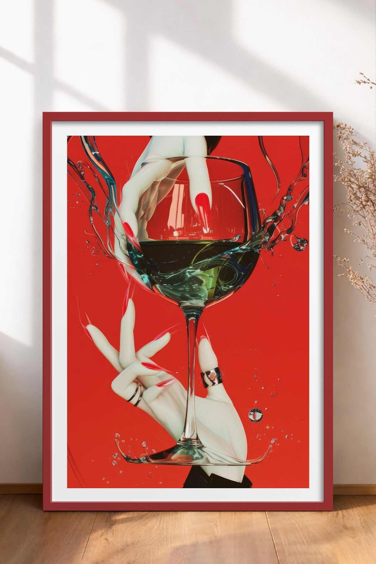 HOMEPACK Ahşap Çerçeveli Tablo Çerçeveli Poster Sanatsal Modern Duvar Dekoru TK-919
