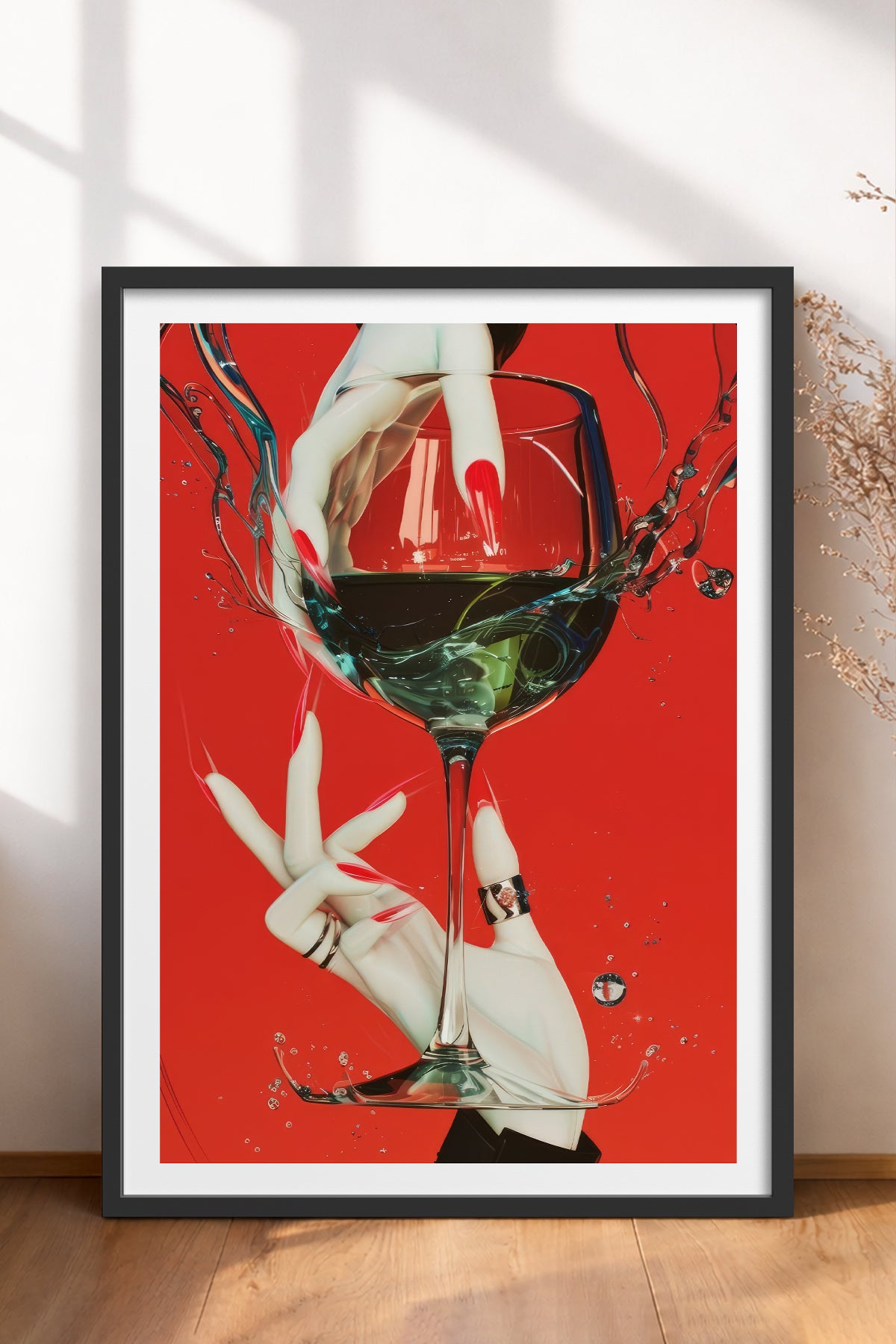 HOMEPACK Ahşap Çerçeveli Tablo Çerçeveli Poster Sanatsal Modern Duvar Dekoru TK-919