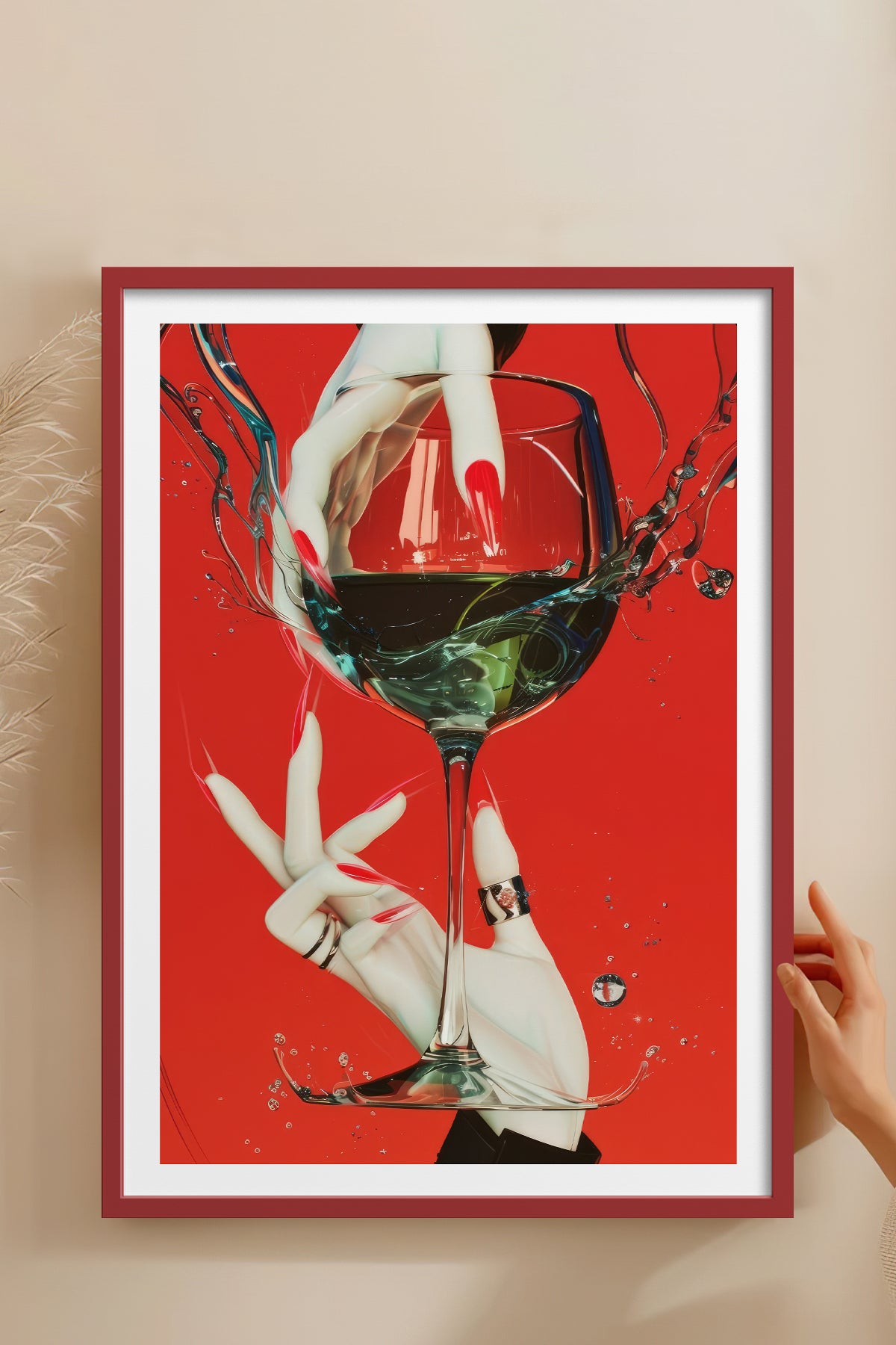 HOMEPACK Ahşap Çerçeveli Tablo Çerçeveli Poster Sanatsal Modern Duvar Dekoru TK-919