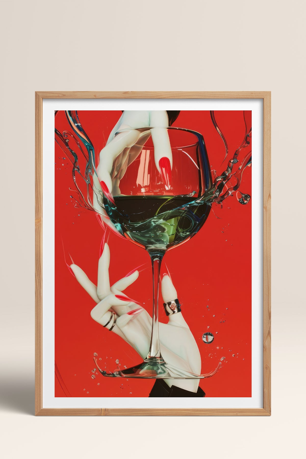 HOMEPACK Ahşap Çerçeveli Tablo Çerçeveli Poster Sanatsal Modern Duvar Dekoru TK-919
