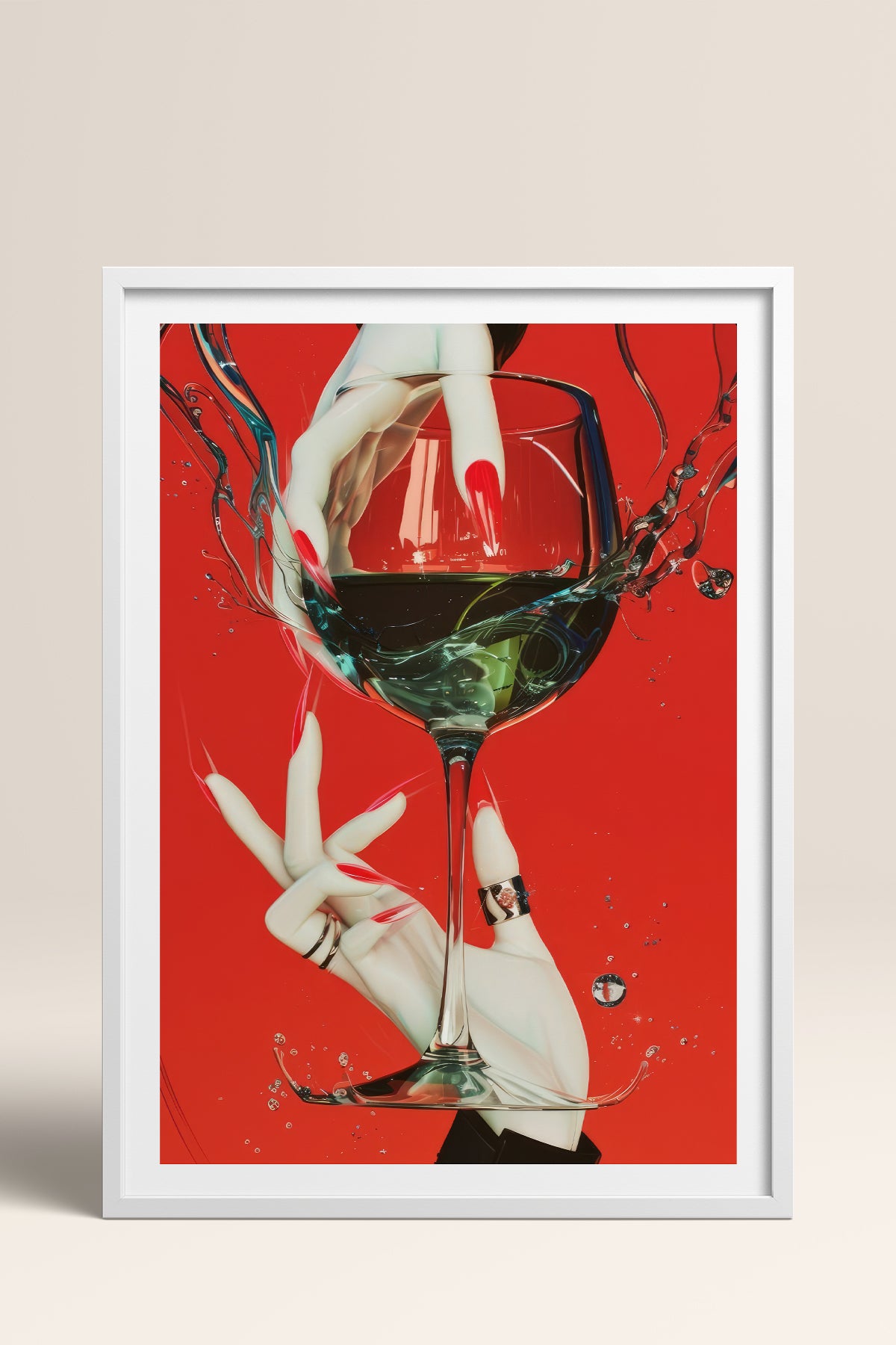 HOMEPACK Ahşap Çerçeveli Tablo Çerçeveli Poster Sanatsal Modern Duvar Dekoru TK-919