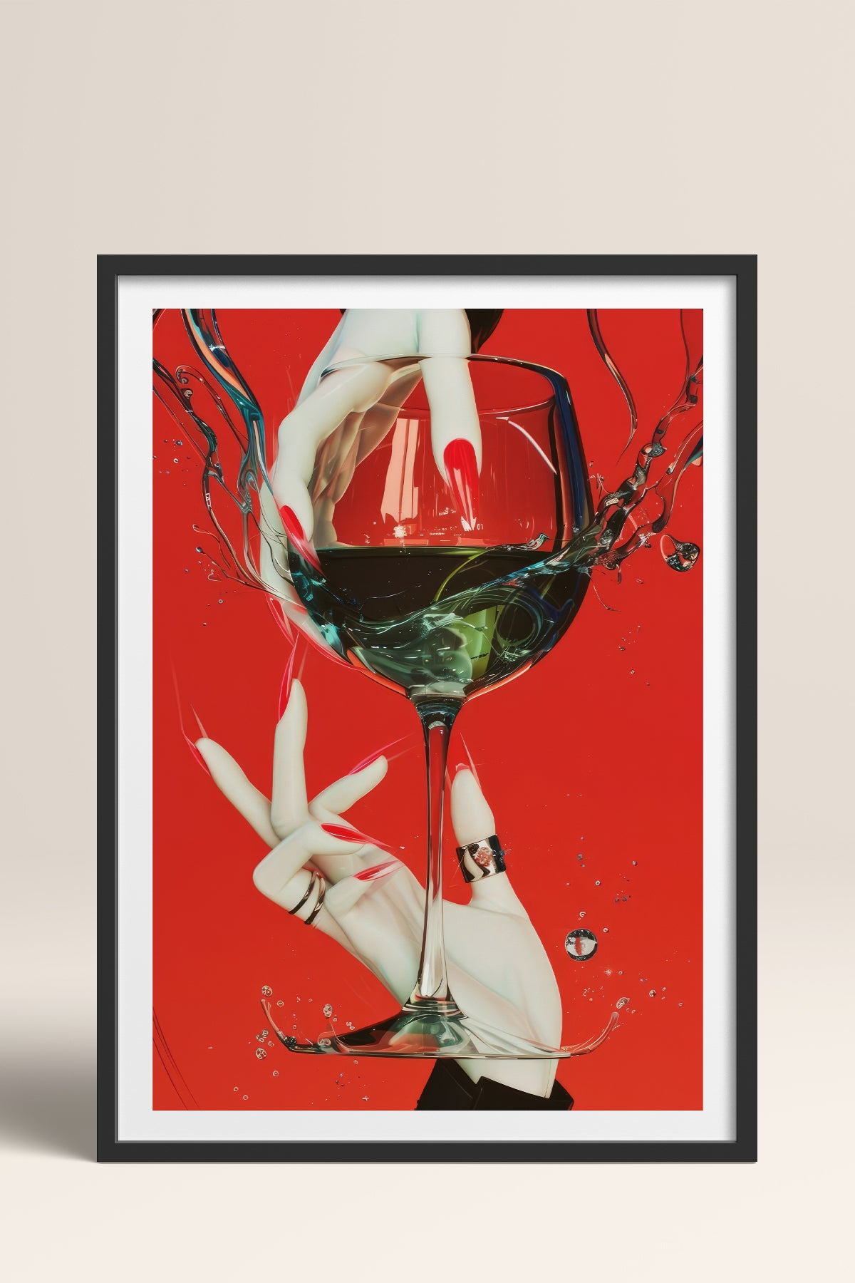 HOMEPACK Ahşap Çerçeveli Tablo Çerçeveli Poster Sanatsal Modern Duvar Dekoru TK-919