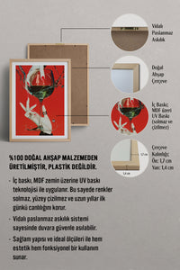 HOMEPACK Ahşap Çerçeveli Tablo Çerçeveli Poster Sanatsal Modern Duvar Dekoru TK-919