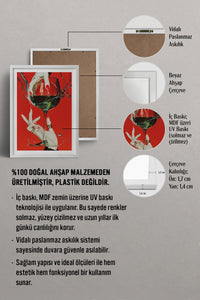 HOMEPACK Ahşap Çerçeveli Tablo Çerçeveli Poster Sanatsal Modern Duvar Dekoru TK-919