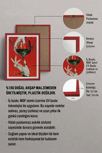 HOMEPACK Ahşap Çerçeveli Tablo Çerçeveli Poster Sanatsal Modern Duvar Dekoru TK-919