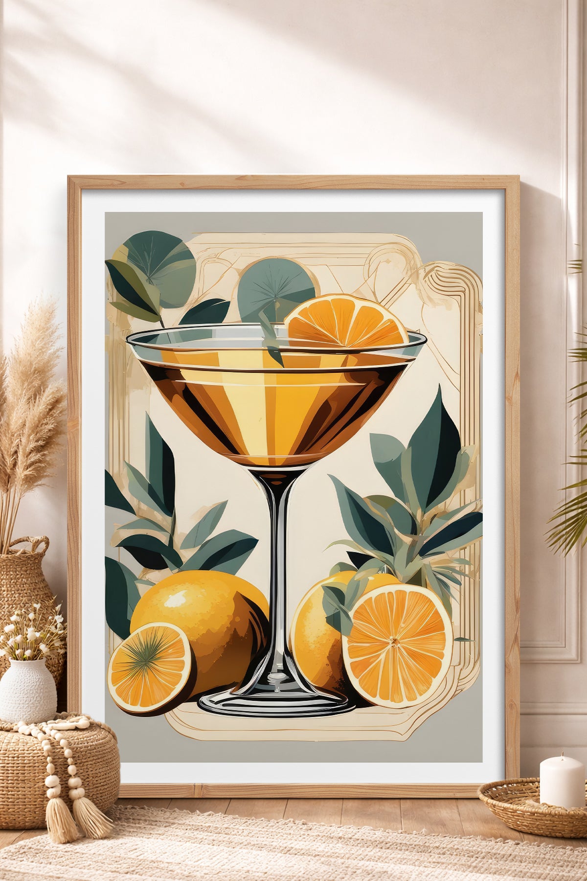 HOMEPACK Ahşap Çerçeveli Tablo Çerçeveli Poster Sanatsal Modern Duvar Dekoru TK-920