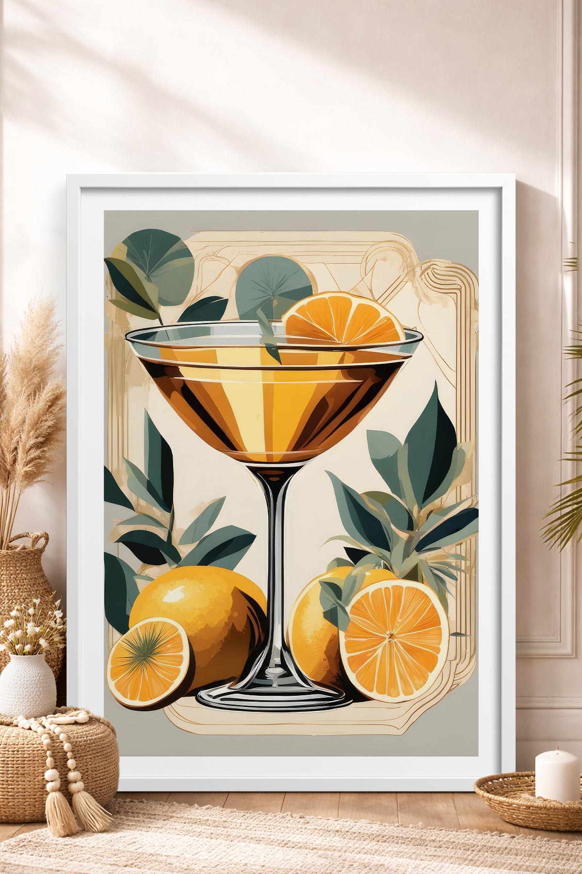 HOMEPACK Ahşap Çerçeveli Tablo Çerçeveli Poster Sanatsal Modern Duvar Dekoru TK-920