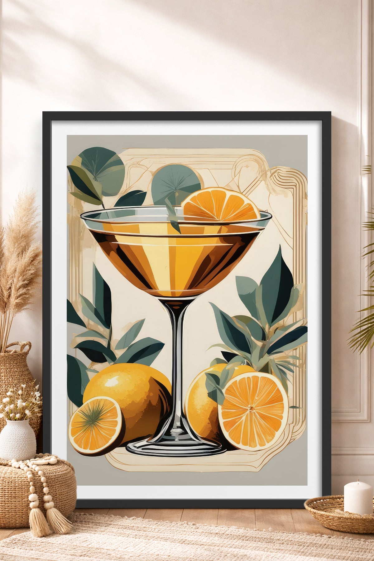 HOMEPACK Ahşap Çerçeveli Tablo Çerçeveli Poster Sanatsal Modern Duvar Dekoru TK-920