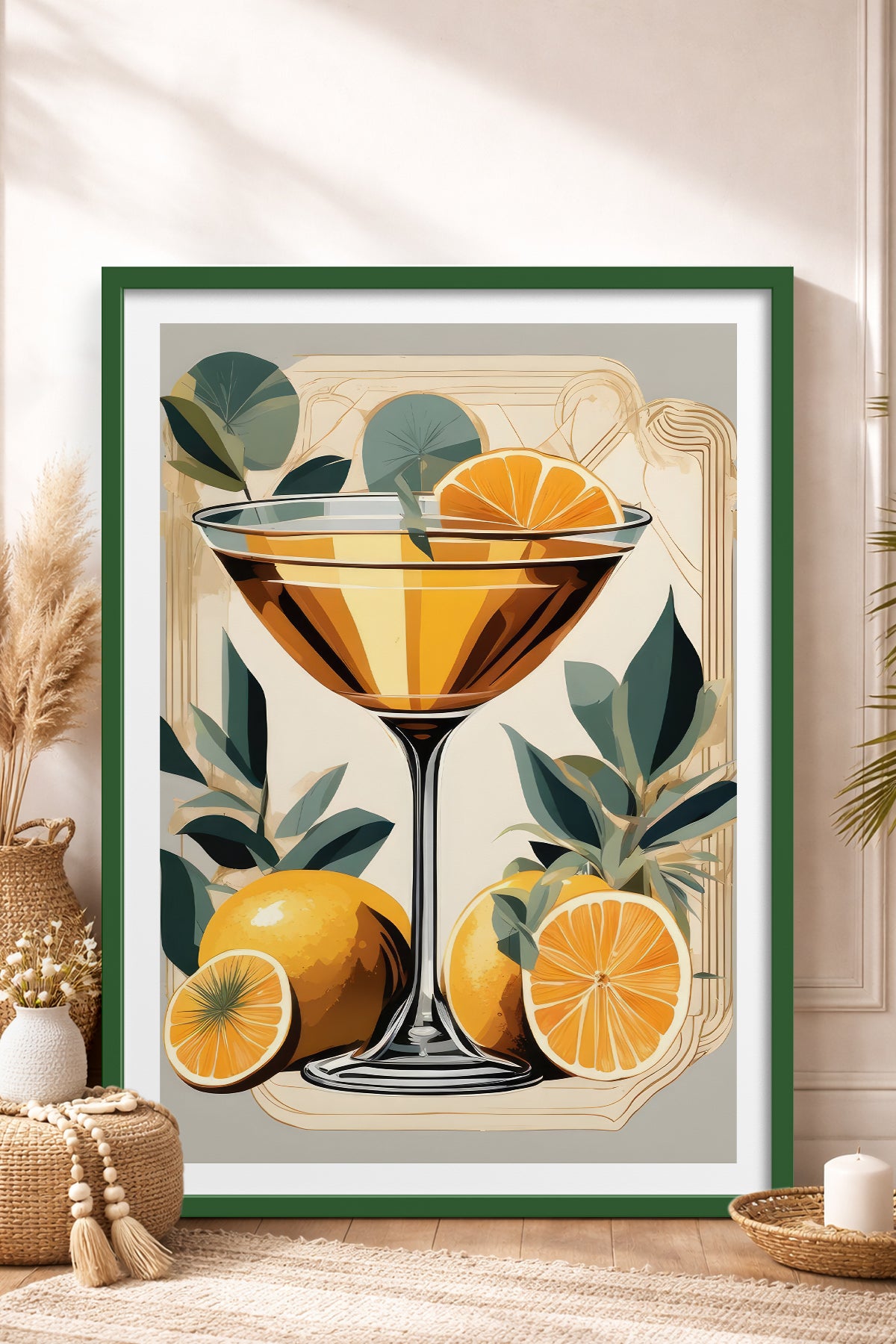 HOMEPACK Ahşap Çerçeveli Tablo Çerçeveli Poster Sanatsal Modern Duvar Dekoru TK-920