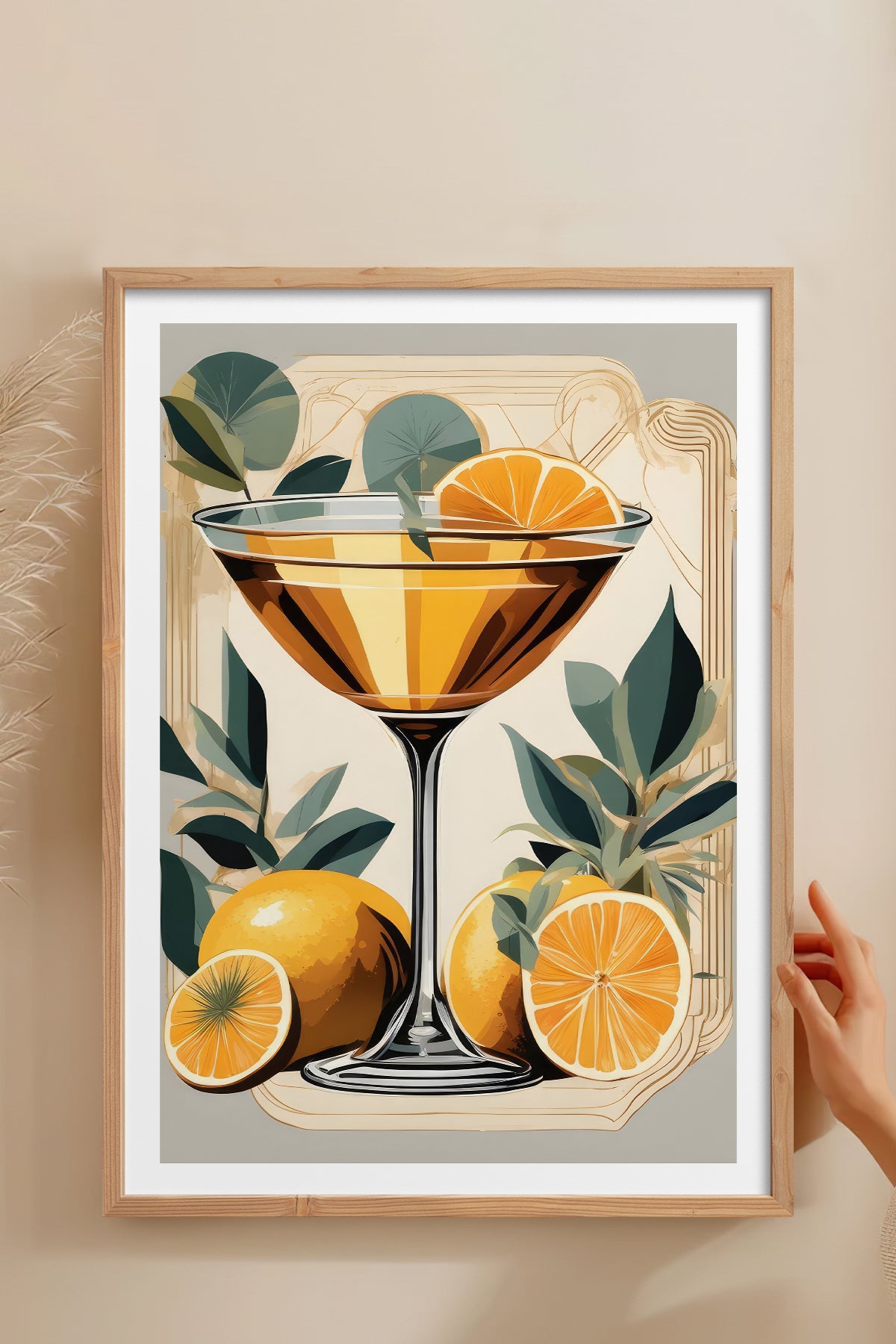 HOMEPACK Ahşap Çerçeveli Tablo Çerçeveli Poster Sanatsal Modern Duvar Dekoru TK-920
