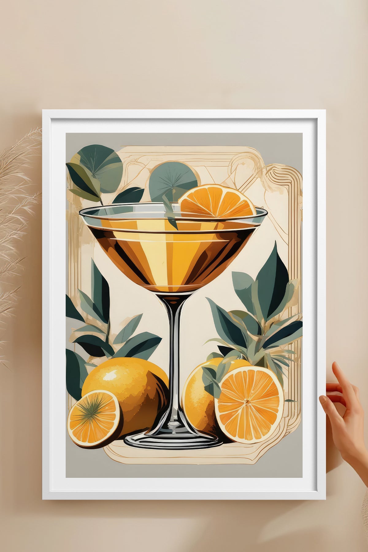HOMEPACK Ahşap Çerçeveli Tablo Çerçeveli Poster Sanatsal Modern Duvar Dekoru TK-920