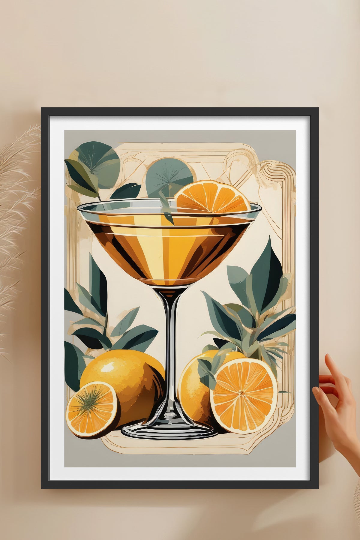 HOMEPACK Ahşap Çerçeveli Tablo Çerçeveli Poster Sanatsal Modern Duvar Dekoru TK-920