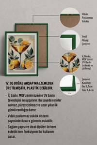 HOMEPACK Ahşap Çerçeveli Tablo Çerçeveli Poster Sanatsal Modern Duvar Dekoru TK-920