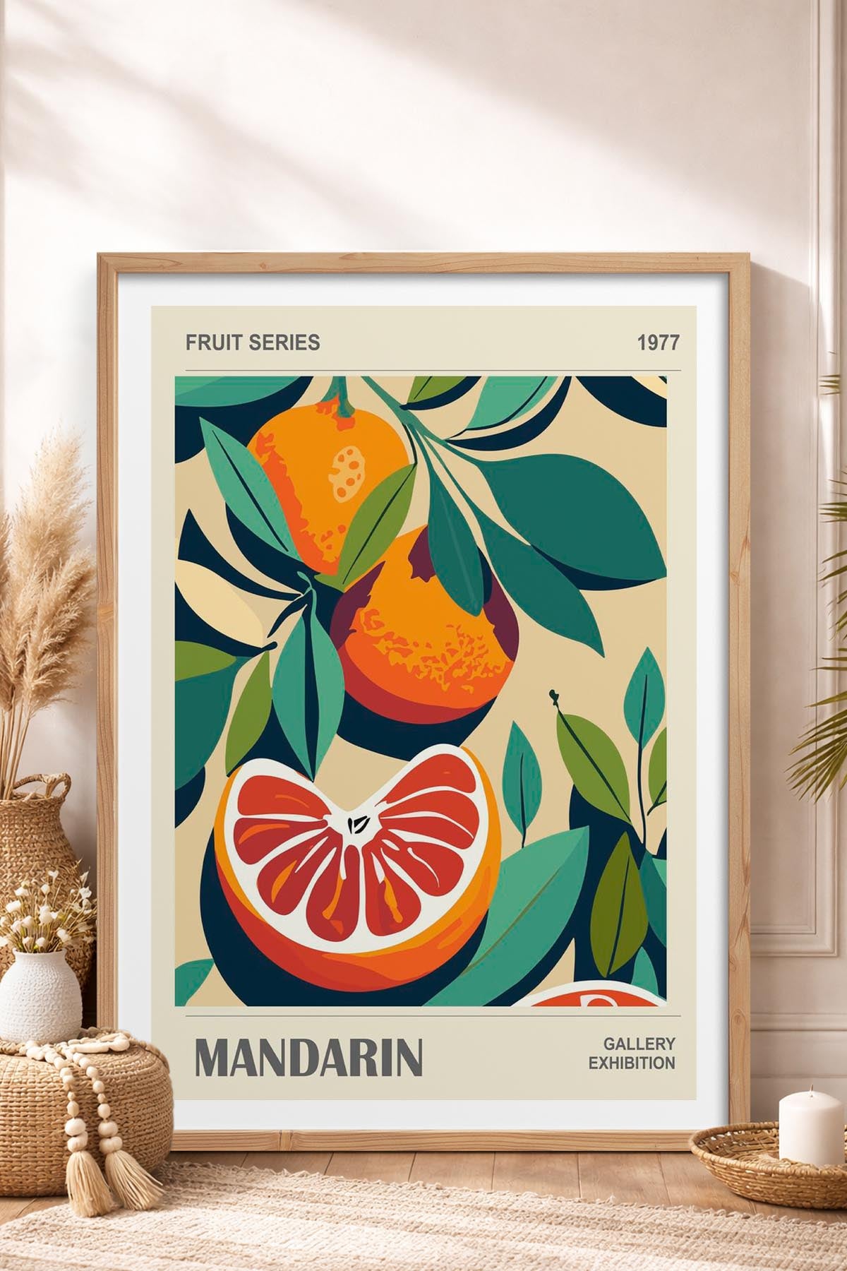 HOMEPACK Ahşap Çerçeveli Tablo Çerçeveli Poster Sanatsal Modern Duvar Dekoru TK-921