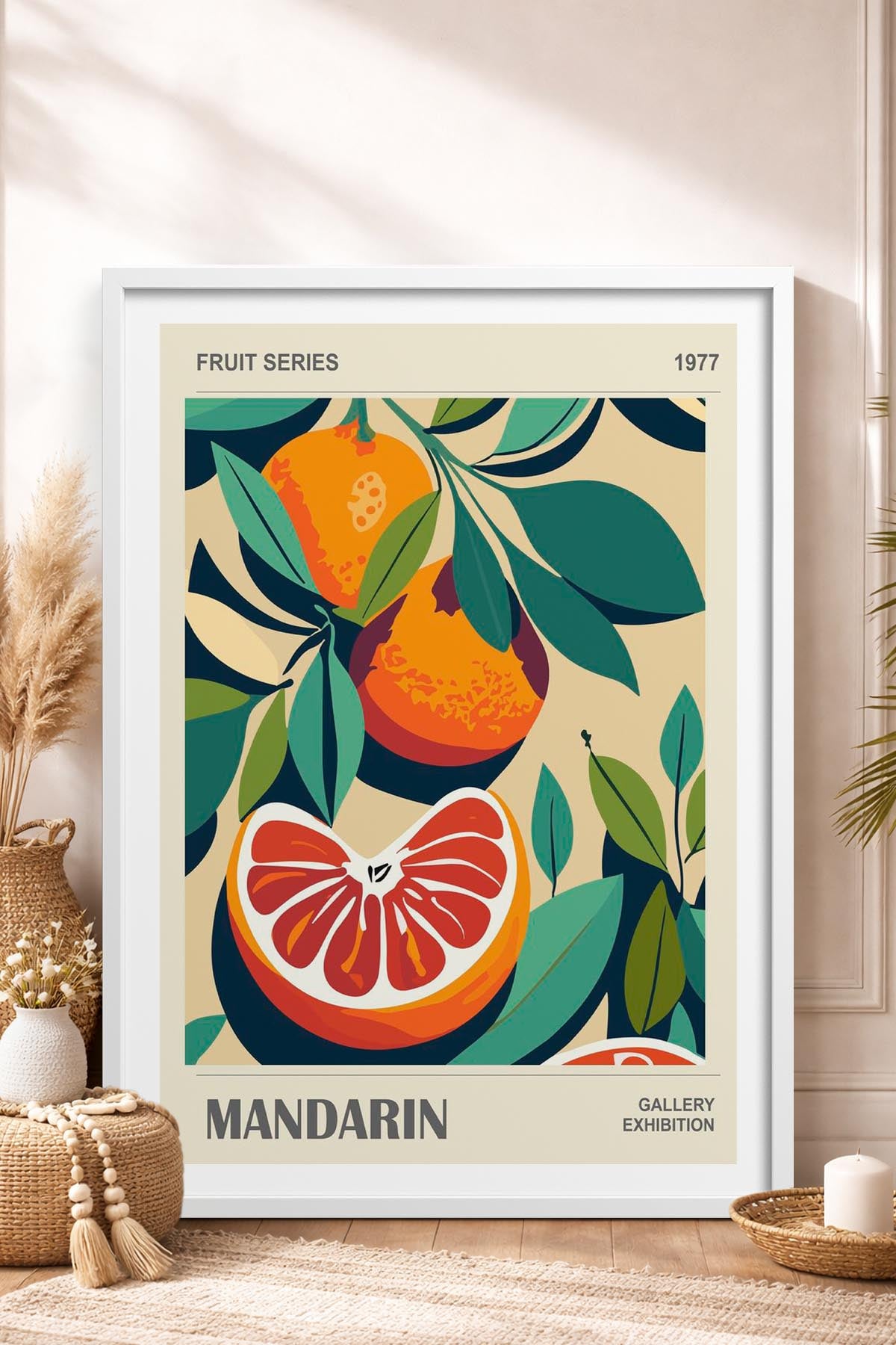 HOMEPACK Ahşap Çerçeveli Tablo Çerçeveli Poster Sanatsal Modern Duvar Dekoru TK-921