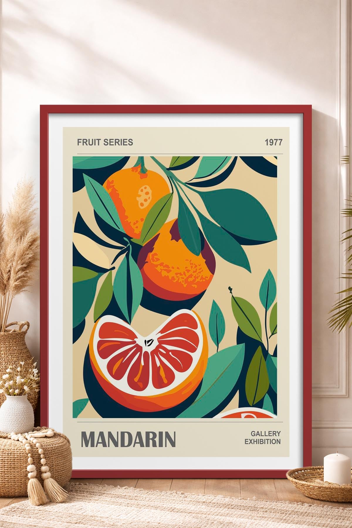HOMEPACK Ahşap Çerçeveli Tablo Çerçeveli Poster Sanatsal Modern Duvar Dekoru TK-921