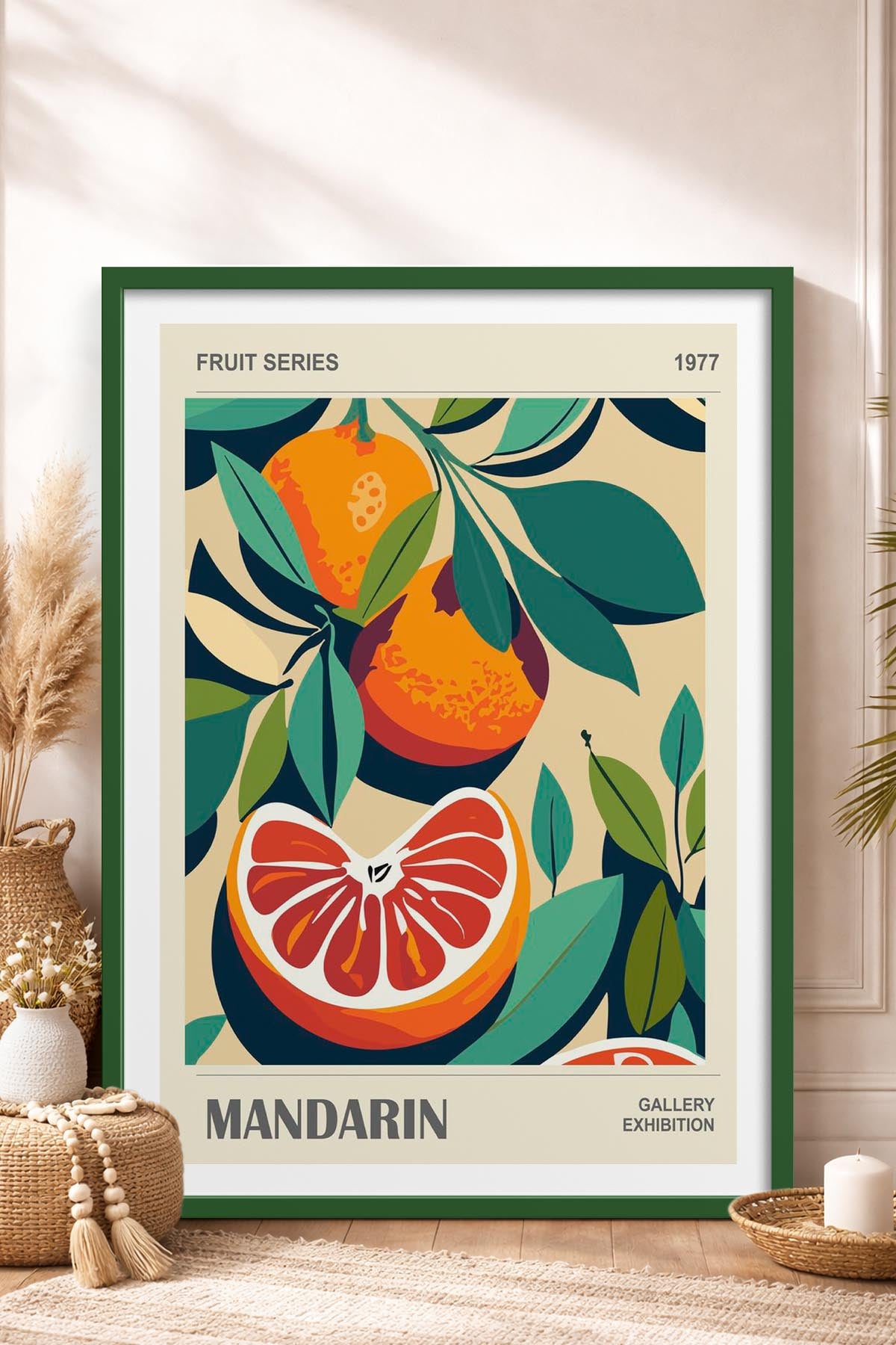 HOMEPACK Ahşap Çerçeveli Tablo Çerçeveli Poster Sanatsal Modern Duvar Dekoru TK-921