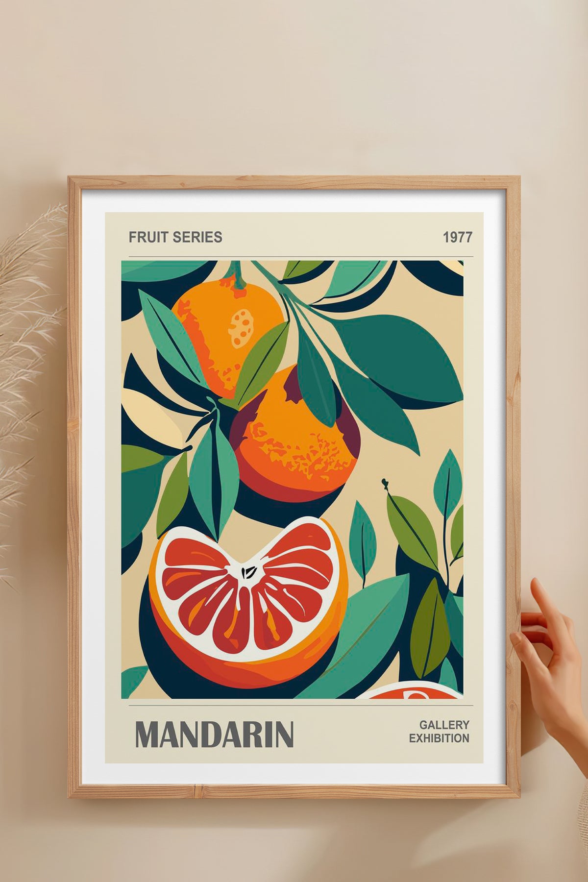HOMEPACK Ahşap Çerçeveli Tablo Çerçeveli Poster Sanatsal Modern Duvar Dekoru TK-921