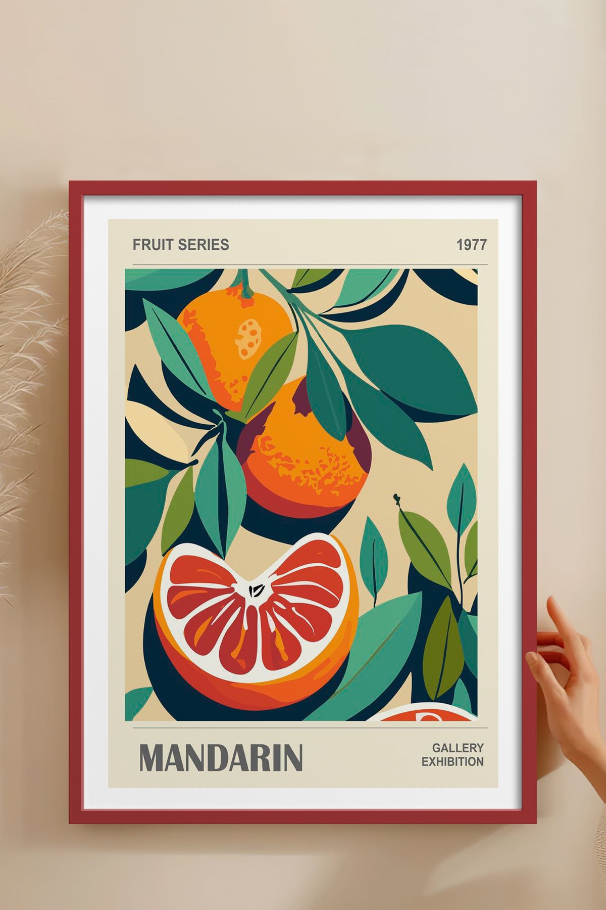 HOMEPACK Ahşap Çerçeveli Tablo Çerçeveli Poster Sanatsal Modern Duvar Dekoru TK-921