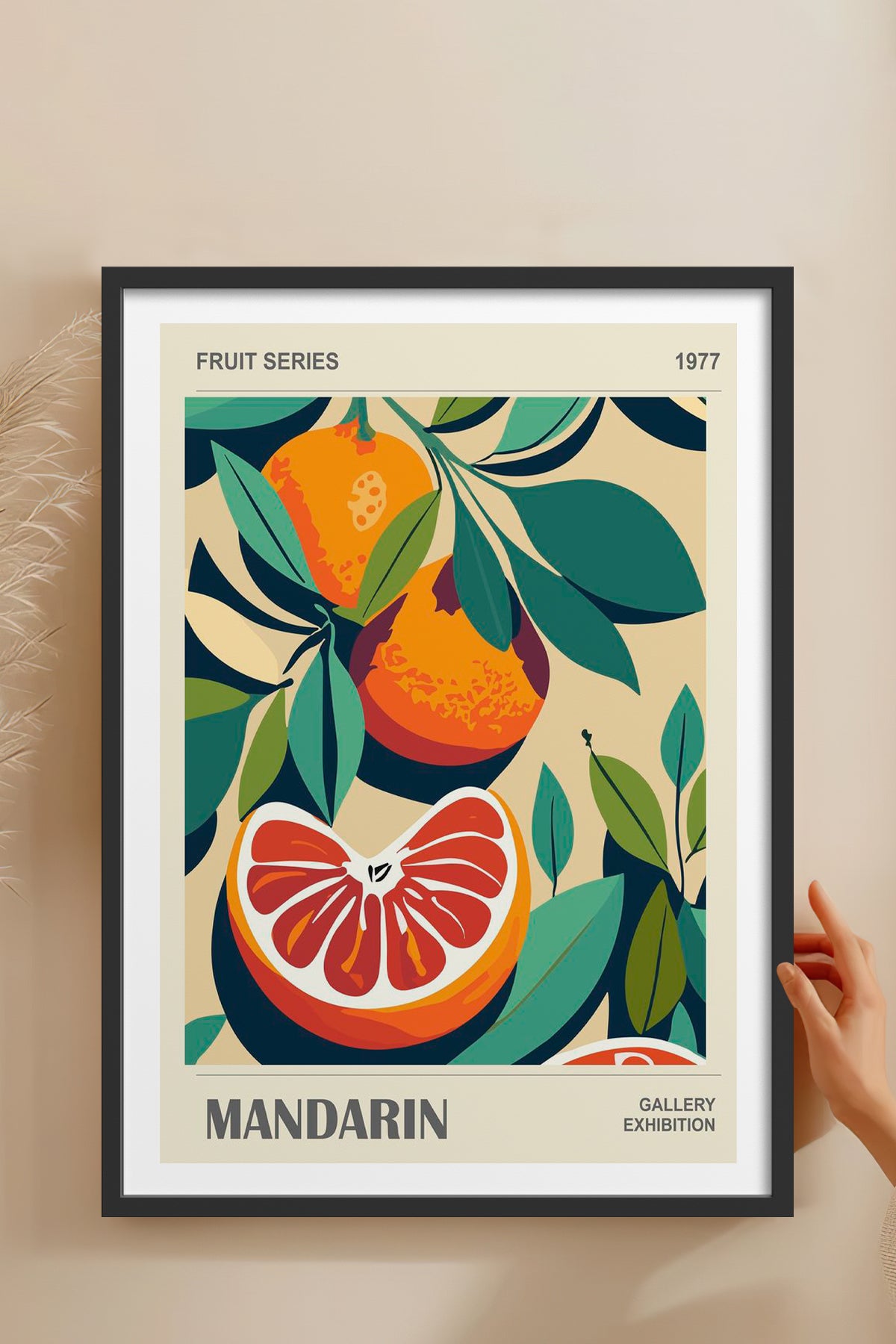 HOMEPACK Ahşap Çerçeveli Tablo Çerçeveli Poster Sanatsal Modern Duvar Dekoru TK-921