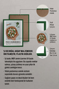 HOMEPACK Ahşap Çerçeveli Tablo Çerçeveli Poster Sanatsal Modern Duvar Dekoru TK-922
