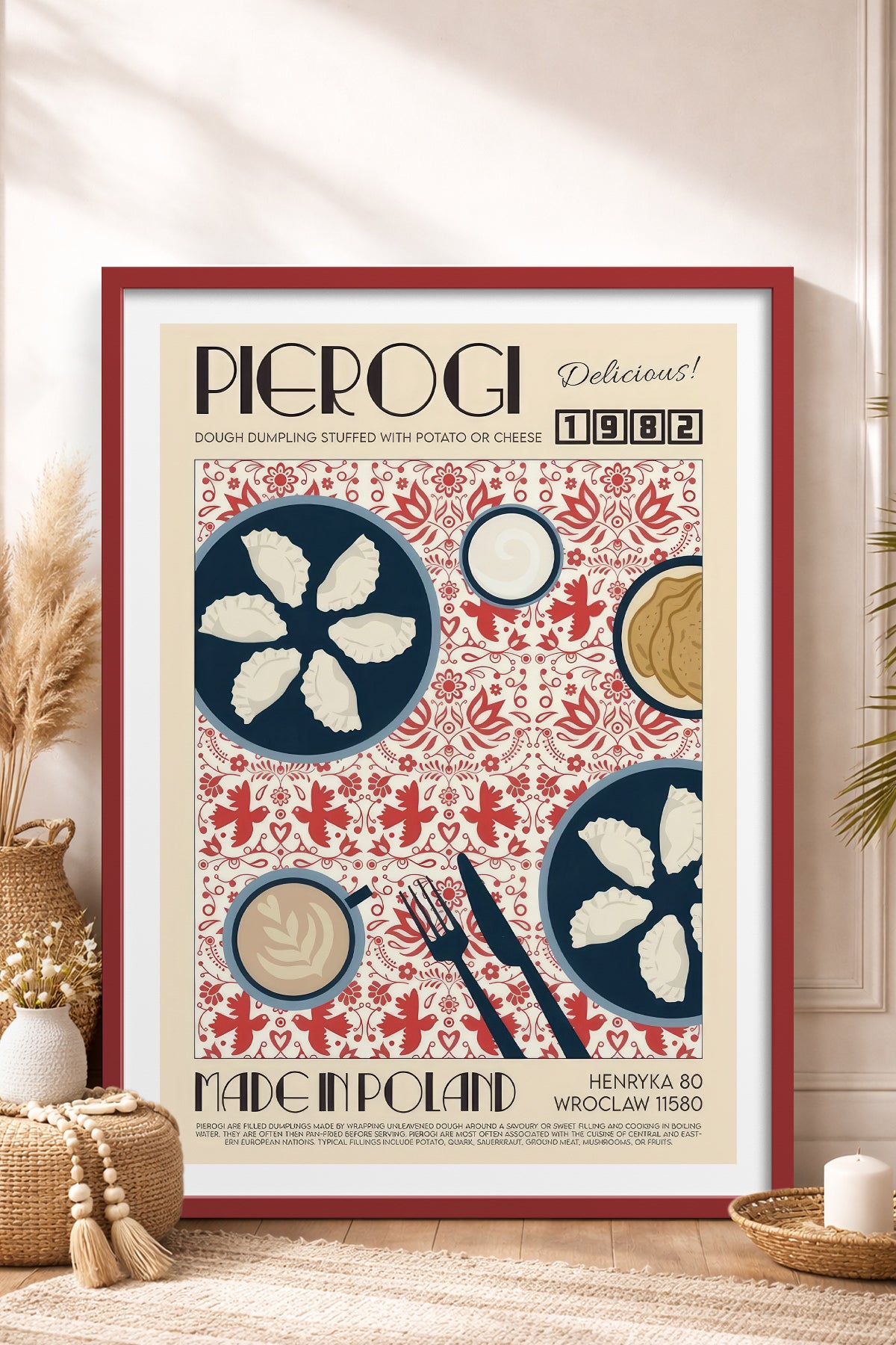 HOMEPACK Ahşap Çerçeveli Tablo Çerçeveli Poster Sanatsal Modern Duvar Dekoru TK-923