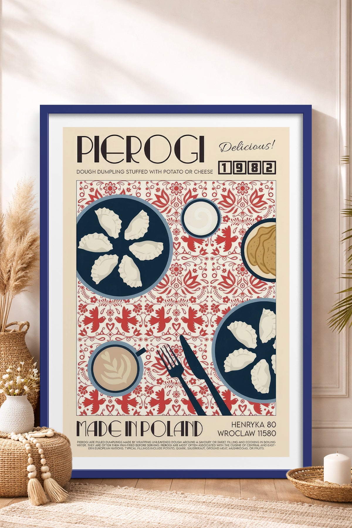 HOMEPACK Ahşap Çerçeveli Tablo Çerçeveli Poster Sanatsal Modern Duvar Dekoru TK-923