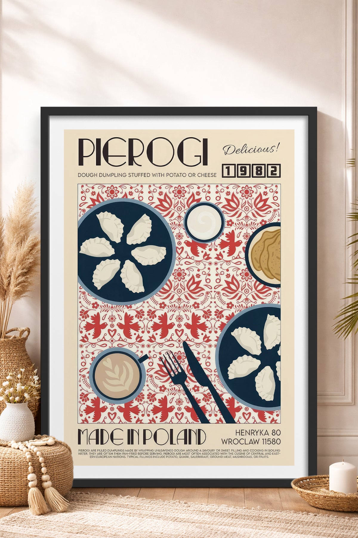 HOMEPACK Ahşap Çerçeveli Tablo Çerçeveli Poster Sanatsal Modern Duvar Dekoru TK-923