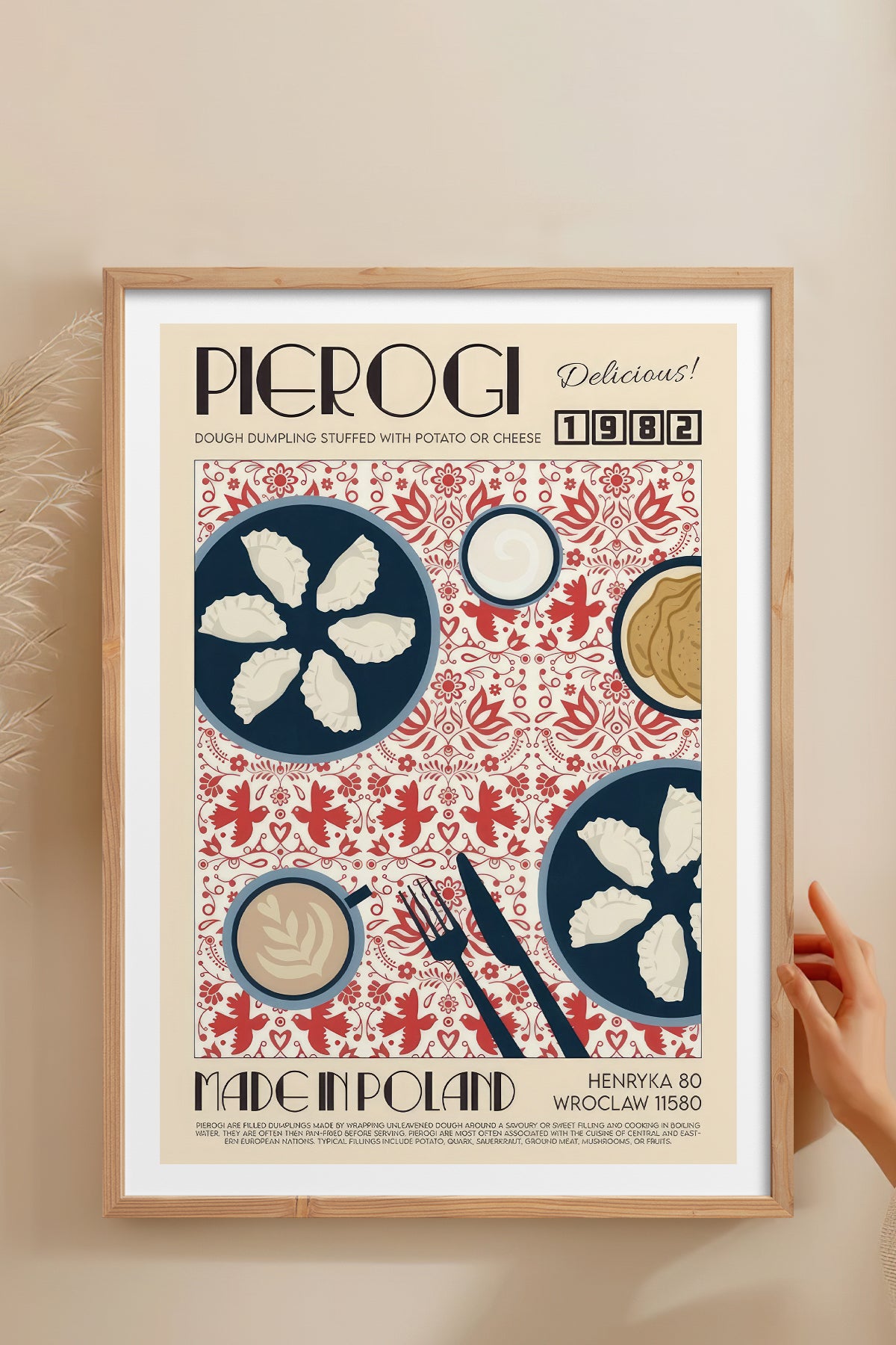 HOMEPACK Ahşap Çerçeveli Tablo Çerçeveli Poster Sanatsal Modern Duvar Dekoru TK-923