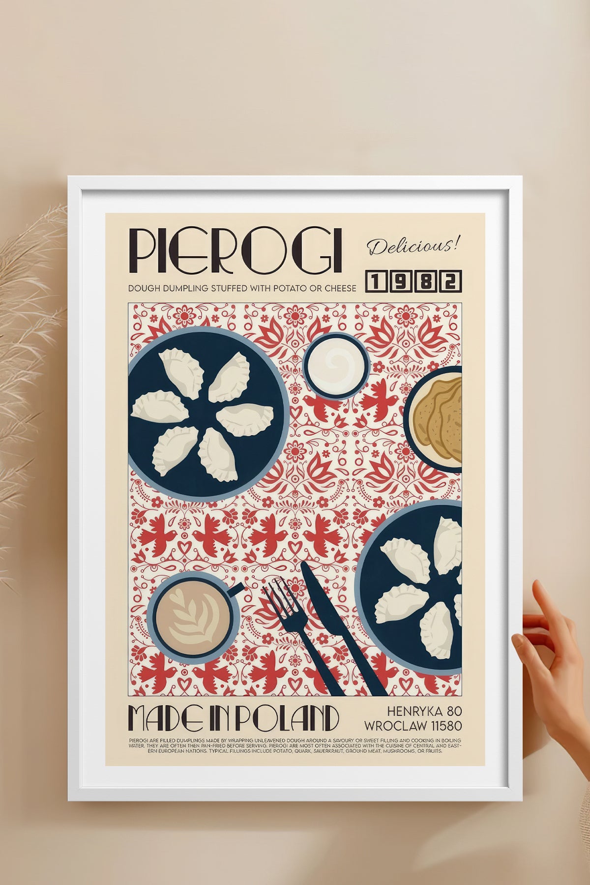 HOMEPACK Ahşap Çerçeveli Tablo Çerçeveli Poster Sanatsal Modern Duvar Dekoru TK-923