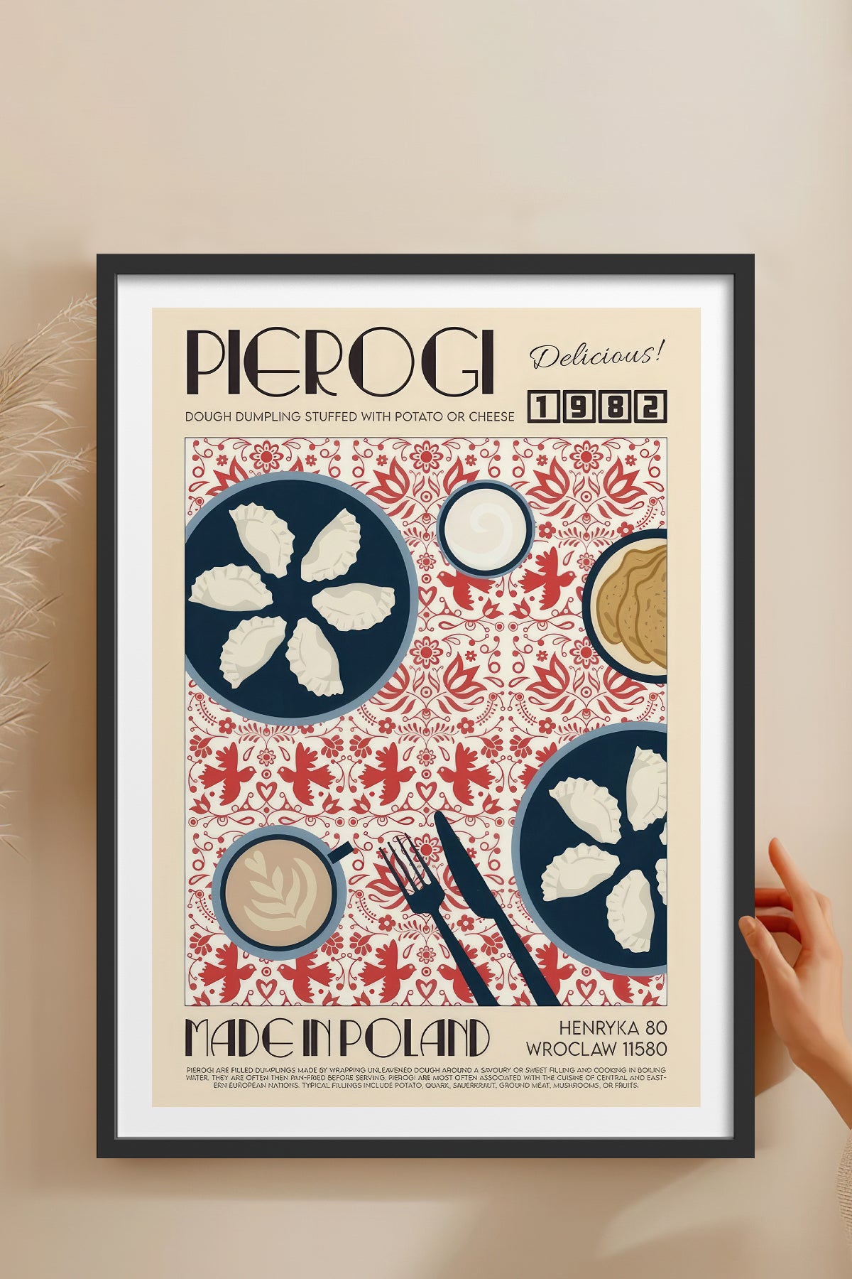 HOMEPACK Ahşap Çerçeveli Tablo Çerçeveli Poster Sanatsal Modern Duvar Dekoru TK-923