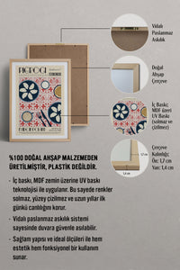 HOMEPACK Ahşap Çerçeveli Tablo Çerçeveli Poster Sanatsal Modern Duvar Dekoru TK-923