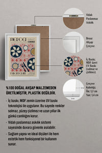 HOMEPACK Ahşap Çerçeveli Tablo Çerçeveli Poster Sanatsal Modern Duvar Dekoru TK-923