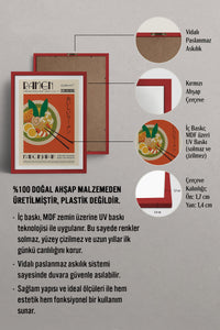 HOMEPACK Ahşap Çerçeveli Tablo Çerçeveli Poster Sanatsal Modern Duvar Dekoru TK-924