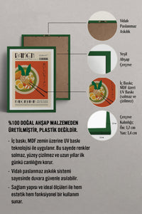 HOMEPACK Ahşap Çerçeveli Tablo Çerçeveli Poster Sanatsal Modern Duvar Dekoru TK-924