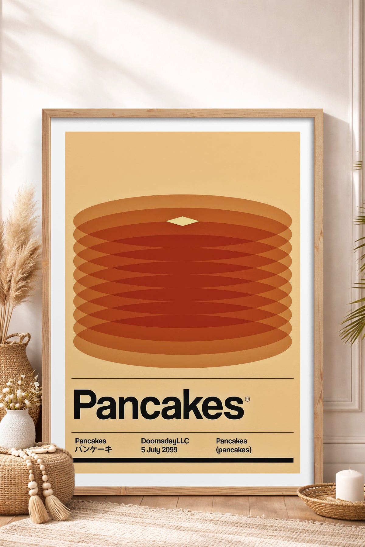 HOMEPACK Ahşap Çerçeveli Tablo Çerçeveli Poster Sanatsal Modern Duvar Dekoru TK-927