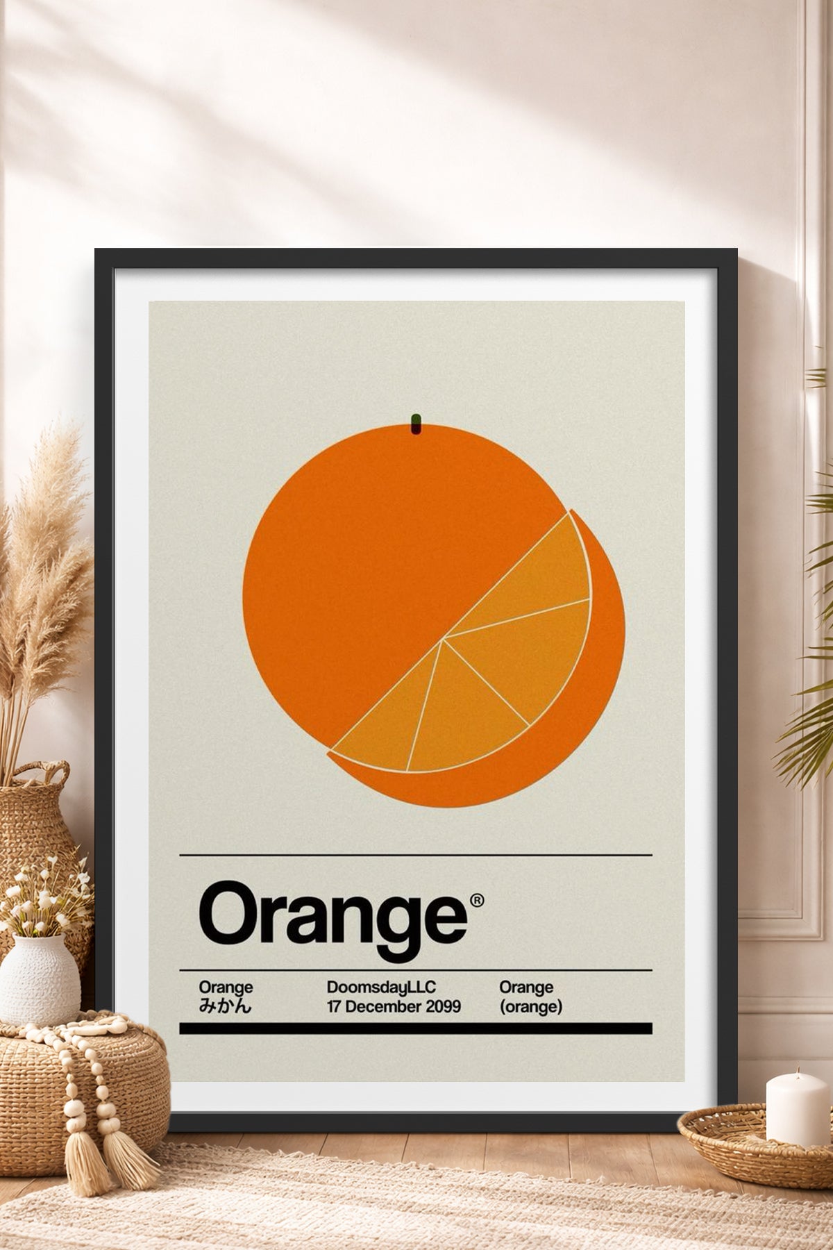 HOMEPACK Ahşap Çerçeveli Tablo Çerçeveli Poster Sanatsal Modern Duvar Dekoru TK-928