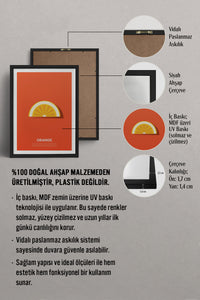 HOMEPACK Ahşap Çerçeveli Tablo Çerçeveli Poster Sanatsal Modern Duvar Dekoru TK-929