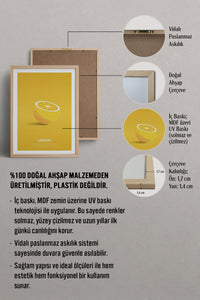 HOMEPACK Ahşap Çerçeveli Tablo Çerçeveli Poster Sanatsal Modern Duvar Dekoru TK-930