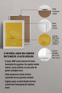 HOMEPACK Ahşap Çerçeveli Tablo Çerçeveli Poster Sanatsal Modern Duvar Dekoru TK-930