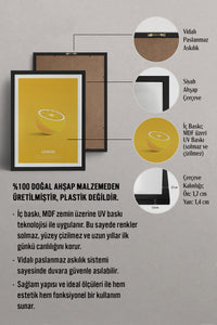 HOMEPACK Ahşap Çerçeveli Tablo Çerçeveli Poster Sanatsal Modern Duvar Dekoru TK-930