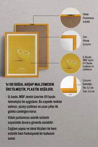 HOMEPACK Ahşap Çerçeveli Tablo Çerçeveli Poster Sanatsal Modern Duvar Dekoru TK-930