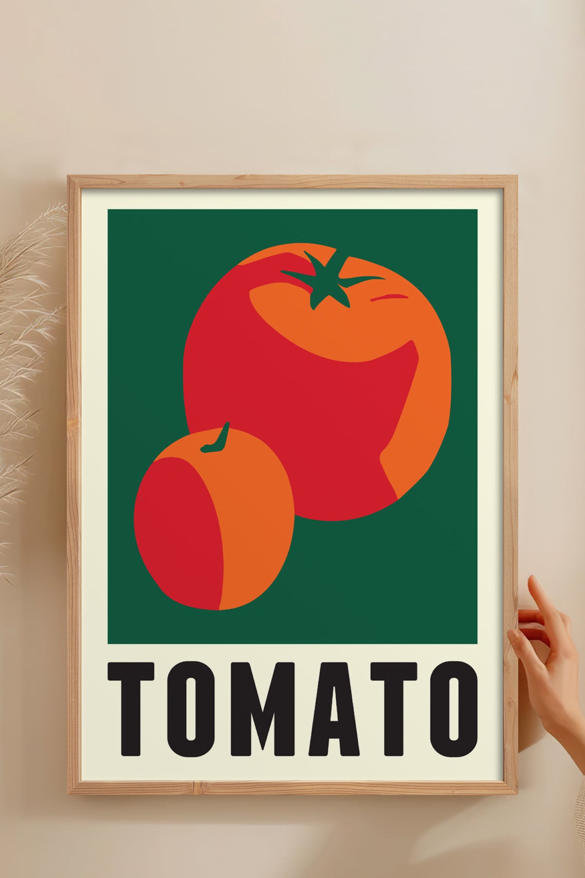 HOMEPACK Ahşap Çerçeveli Tablo Çerçeveli Poster Sanatsal Modern Duvar Dekoru TK-931