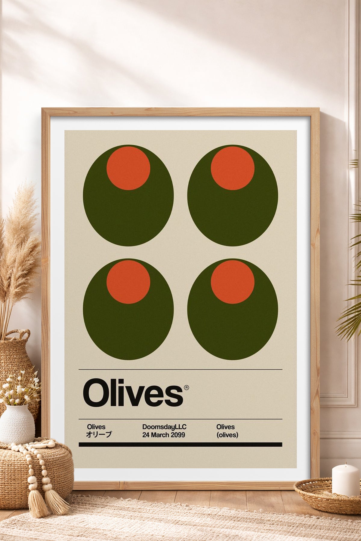 HOMEPACK Ahşap Çerçeveli Tablo Çerçeveli Poster Sanatsal Modern Duvar Dekoru TK-932