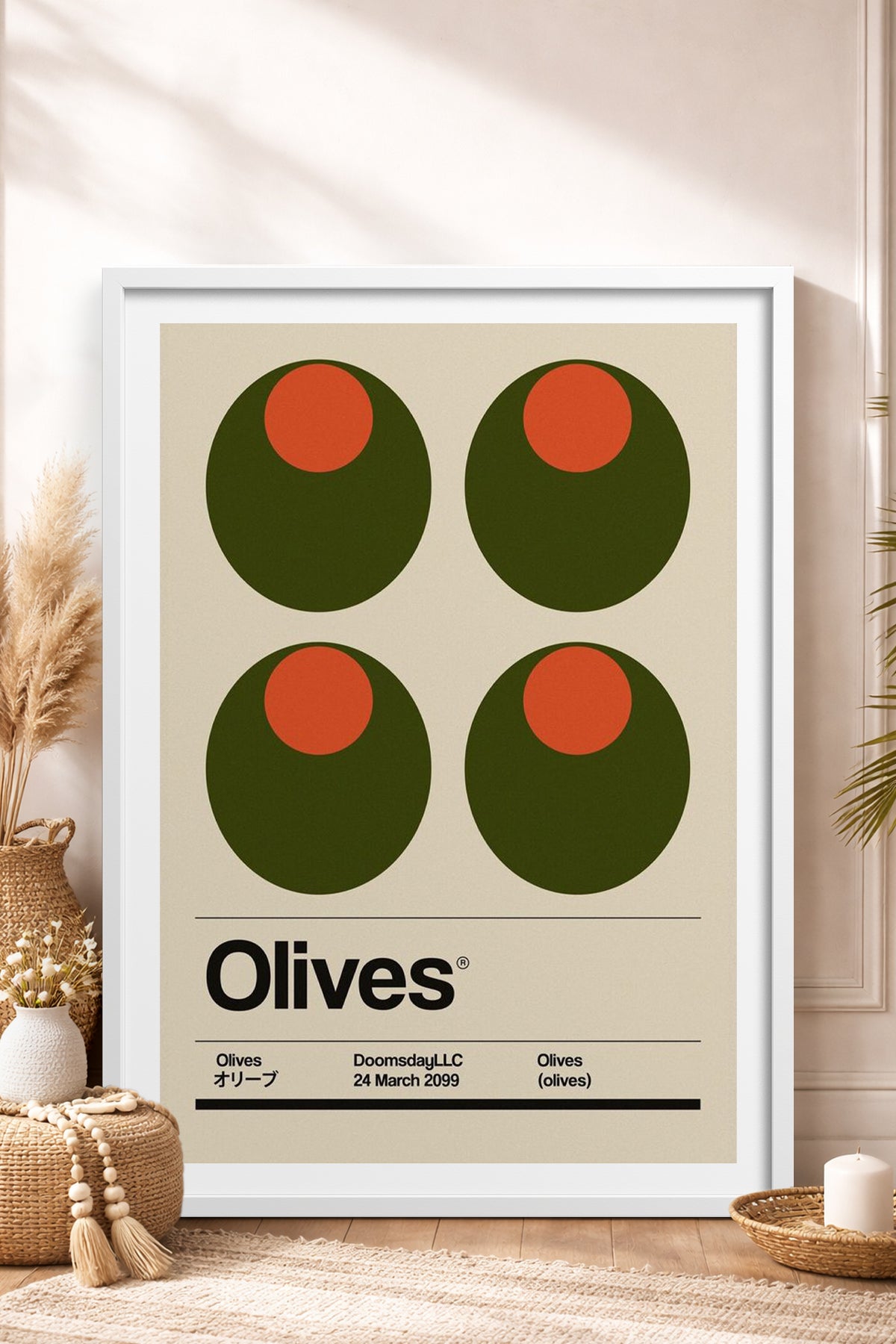 HOMEPACK Ahşap Çerçeveli Tablo Çerçeveli Poster Sanatsal Modern Duvar Dekoru TK-932